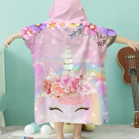 Children's hooded bath or beach towel - Picture 6 of 9